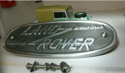 Land Rover Cast Aluminium Grill/Grille Panel Tub Badge Birmingham