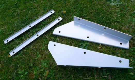 Land Rover Defender Stainless Front Mud Flap Brackets & Stiffeners