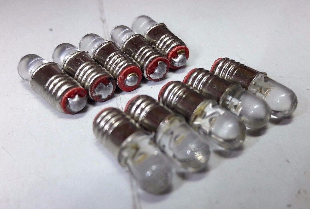 Thread Type Bulb E5 LES Screw Type Bulbs - Pack of 10 (Choice of Colour & Type ...