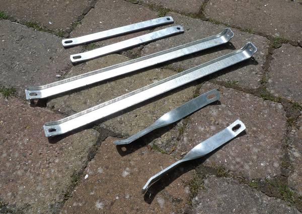 Land Rover SWB 88" Galvanized Body Wing Stay Brackets Full Set for Series 2 2a S3
